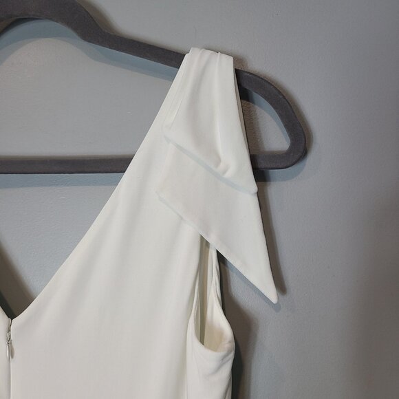 Lauren Ralph Lauren Goddess Womens Sz 14 Dress White Sheath Cocktail Wedding - Picture 10 of 12